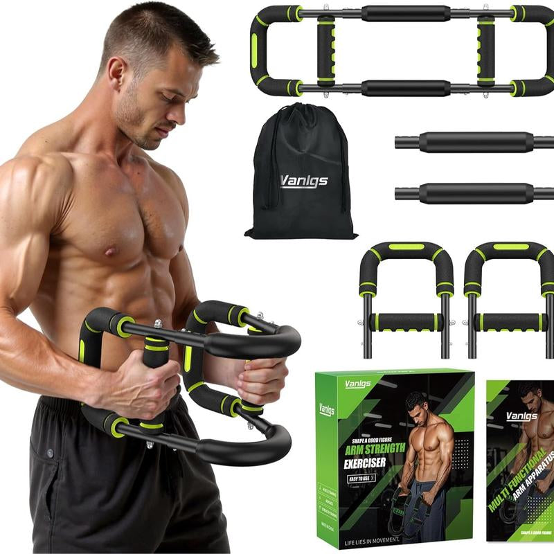 Twister Arm Trainer, Adjustable 5 Resistance Levels (40-130 Lbs) Chest & Arm Workout Equipment for Men & Women, Ergonomic Home Gym Strength Trainer with Anti-Slip Handles & Carry Bag Detachable Design Fitness