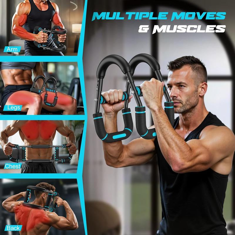 Twister Arm Trainer, Adjustable 5 Resistance Levels (40-130 Lbs) Chest & Arm Workout Equipment for Men & Women, Ergonomic Home Gym Strength Trainer with Anti-Slip Handles & Carry Bag Detachable Design Fitness