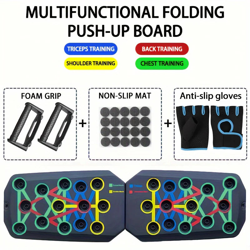 Portable Multifunctional Push-Up Board Set for Comprehensive Chest, Abdomen, and Arm/Back Training