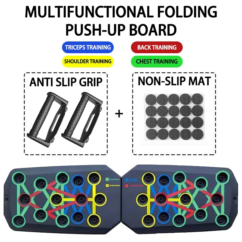 Portable Multifunctional Push-Up Board Set for Comprehensive Chest, Abdomen, and Arm/Back Training