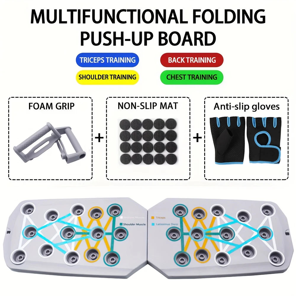 Portable Multifunctional Push-Up Board Set for Comprehensive Chest, Abdomen, and Arm/Back Training