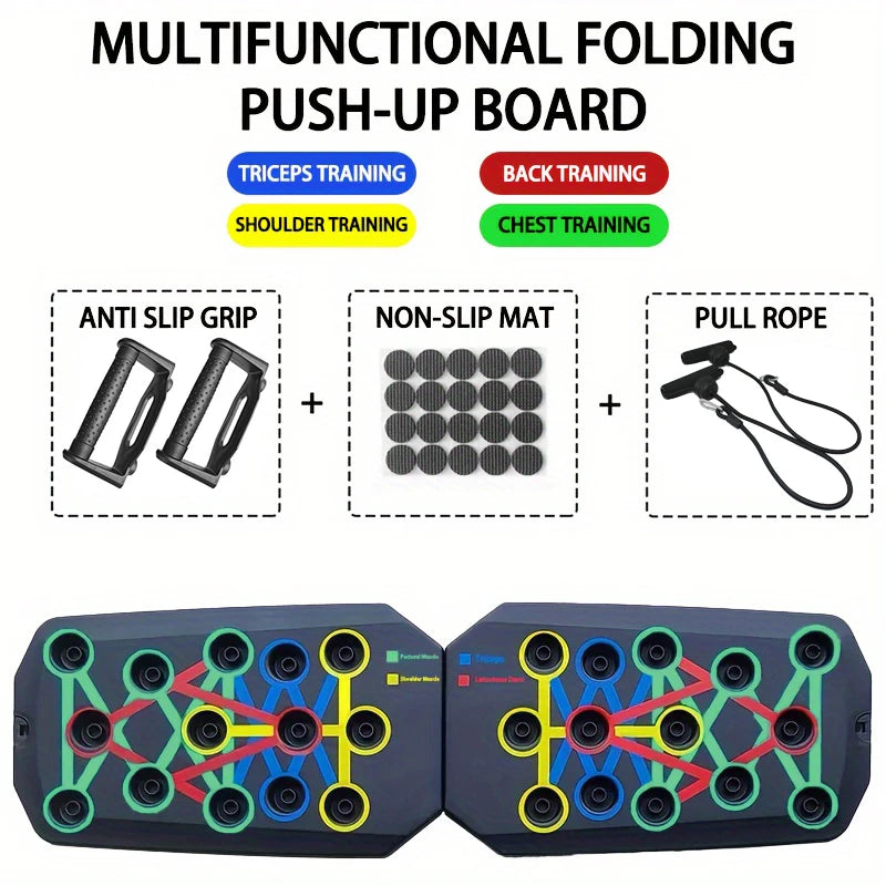 Portable Multifunctional Push-Up Board Set for Comprehensive Chest, Abdomen, and Arm/Back Training