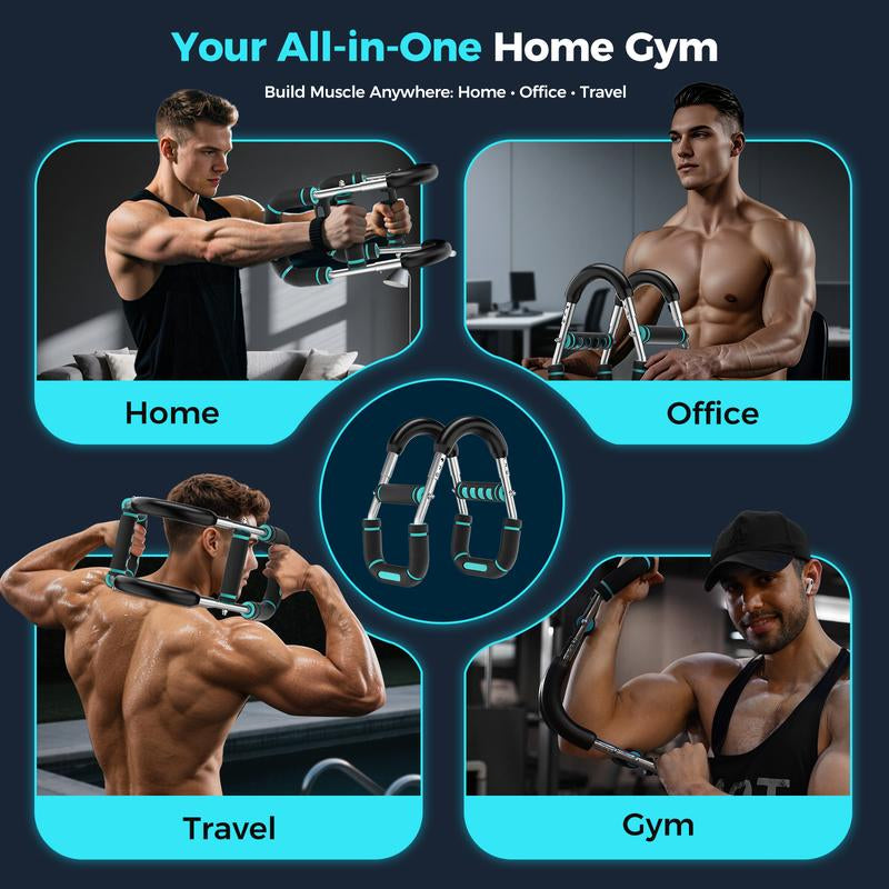 Twister Arm Trainer, Adjustable 5 Resistance Levels (40-130 Lbs) Chest & Arm Workout Equipment for Men & Women, Ergonomic Home Gym Strength Trainer with Anti-Slip Handles & Carry Bag Detachable Design Fitness